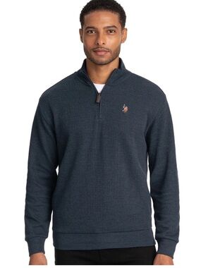US Polo Assn Quarter Zip Navy Sweater Pull On